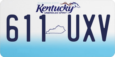 KY license plate 611UXV