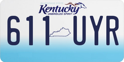 KY license plate 611UYR