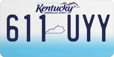 KY license plate 611UYY