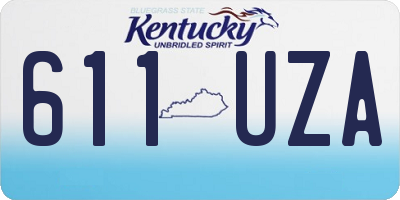KY license plate 611UZA