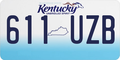 KY license plate 611UZB