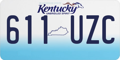 KY license plate 611UZC
