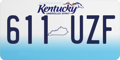 KY license plate 611UZF