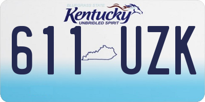 KY license plate 611UZK