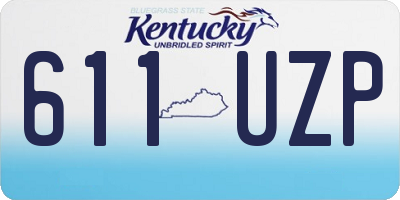 KY license plate 611UZP