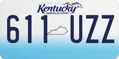KY license plate 611UZZ