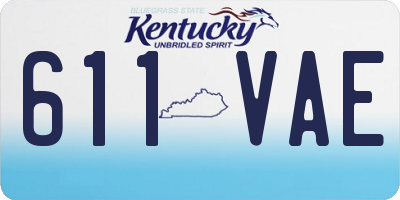KY license plate 611VAE