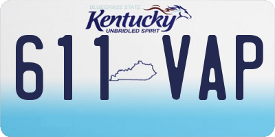 KY license plate 611VAP