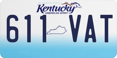 KY license plate 611VAT