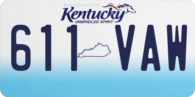 KY license plate 611VAW