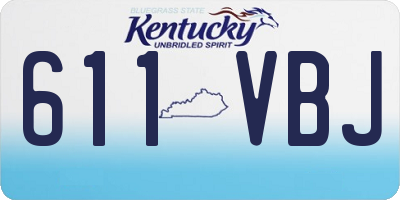 KY license plate 611VBJ