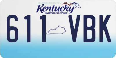 KY license plate 611VBK
