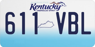 KY license plate 611VBL