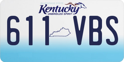 KY license plate 611VBS