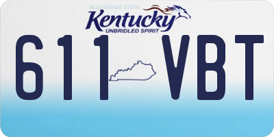 KY license plate 611VBT