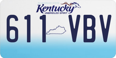 KY license plate 611VBV