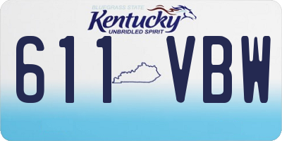 KY license plate 611VBW