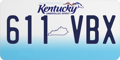 KY license plate 611VBX