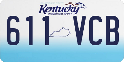 KY license plate 611VCB