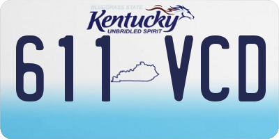 KY license plate 611VCD