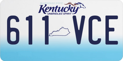 KY license plate 611VCE