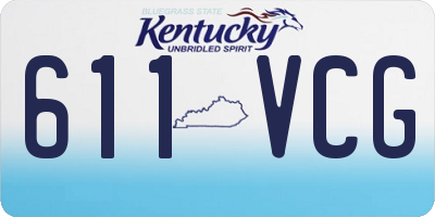 KY license plate 611VCG