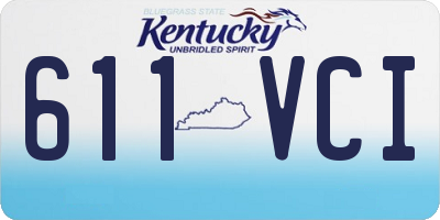 KY license plate 611VCI