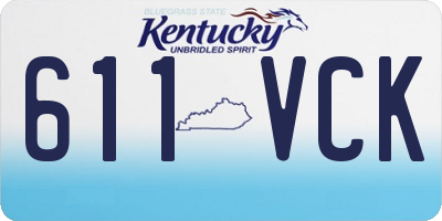 KY license plate 611VCK