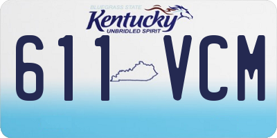 KY license plate 611VCM
