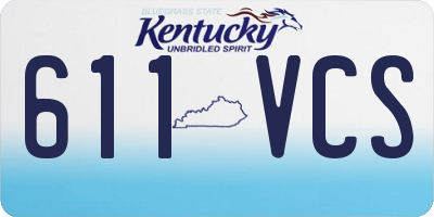 KY license plate 611VCS