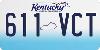 KY license plate 611VCT