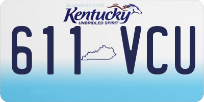 KY license plate 611VCU