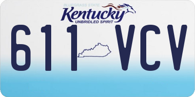 KY license plate 611VCV