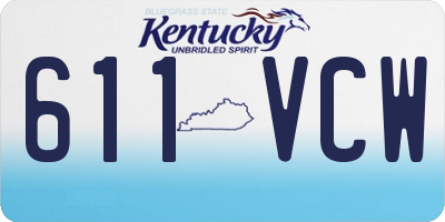 KY license plate 611VCW