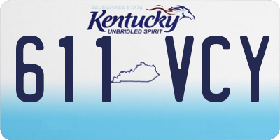 KY license plate 611VCY
