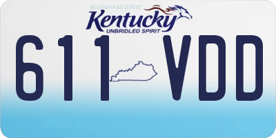 KY license plate 611VDD