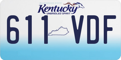 KY license plate 611VDF