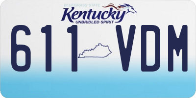 KY license plate 611VDM