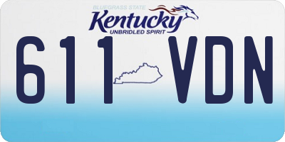 KY license plate 611VDN