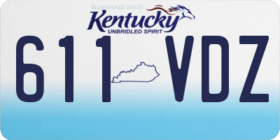 KY license plate 611VDZ