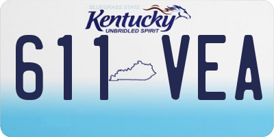 KY license plate 611VEA