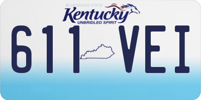 KY license plate 611VEI