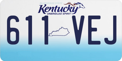 KY license plate 611VEJ