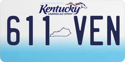 KY license plate 611VEN