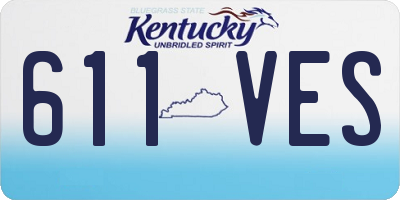 KY license plate 611VES
