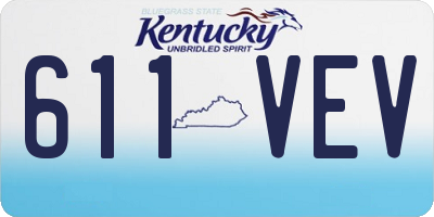 KY license plate 611VEV