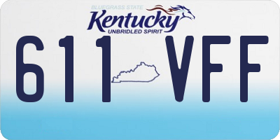 KY license plate 611VFF