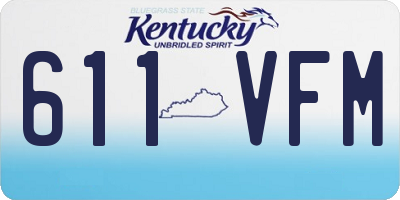 KY license plate 611VFM