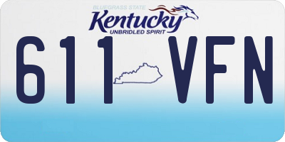 KY license plate 611VFN