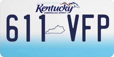 KY license plate 611VFP